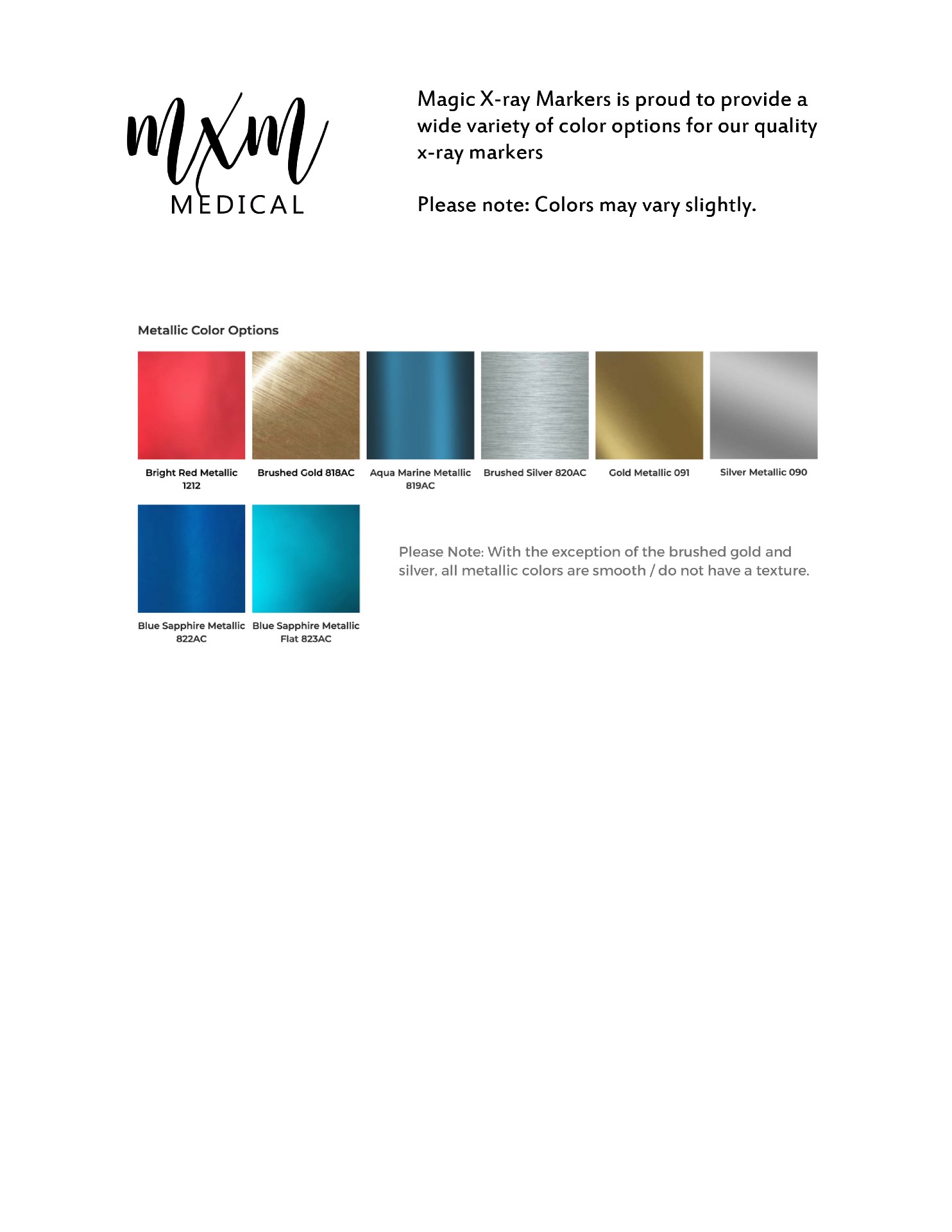 Aluminum Position Indicator X Ray Markers Metallic Color Magic Xray